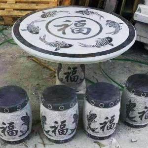 青石圆桌